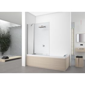 Novellini Young 2.0 3V Inline Fixed and Hinged Bath Screen