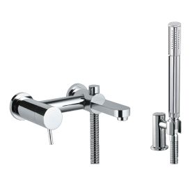 Just Taps Travina Single Lever Wall Mounted Bath Shower Mixer With Kit