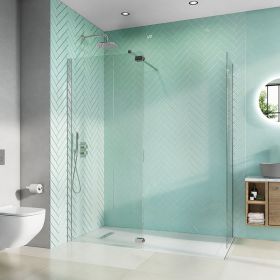 Crosswater Shower Enclosures Infinity 8 Walk In with Deflector Panel 1235mm