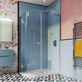 Crosswater Shower Enclosures Design 8 Silver Quadrant Double Doors 800mm