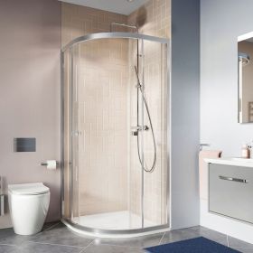 Crosswater Shower Enclosures Clear 6 Silver Quadrant Double Doors 800mm