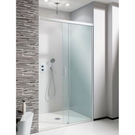 Crosswater Shower Enclosures Design 8 Silver Single Sliding Door with Soft Close Side Panel 900mm