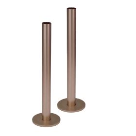 Just Taps Brushed Bronze VOS Set of Pipe and Flanges for Radiators Valves