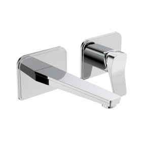 Just Taps Hix Chrome Single Lever Wall Mounted Basin Mixer