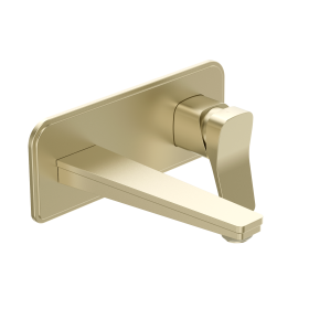 Just Taps HIX Single Lever Wall Mounted Basin Mixer – Brushed brass