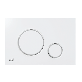 Alca Thin Flush Plate – White/Chrome