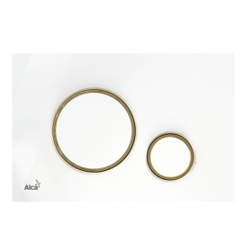 Alca Thin Flush Plate – White/Gold
