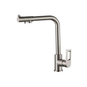 Central 3-Way (Tri-flow) Kitchen Tap Swivel Spout - Brushed Finish