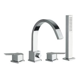 Just Taps Ki-Tech 4 Hole Bath And Shower Mixer With Kit