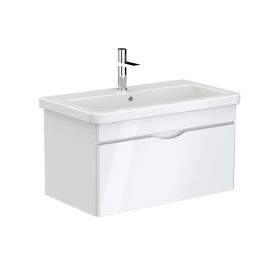 Saneux INDIGO 1-drawer unit gloss white for 80cm basin