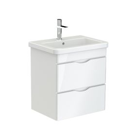 Saneux INDIGO 2-drawer unit gloss white for 60cm basin