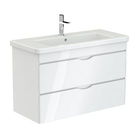 Saneux INDIGO 2-drawer unit gloss white for 100cm basin