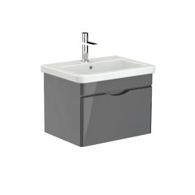 Saneux INDIGO 1-drawer unit gloss grey for 60cm basin