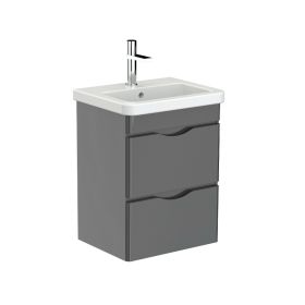 Saneux INDIGO 2-drawer unit gloss grey for 50cm basin