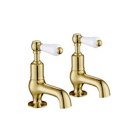 Just Taps Grosvenor Lever Antique Brass Edition Cloakroom Basin Taps