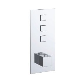 Just Taps Touch -Athena 3 Outlets Push Button Thermostatic Shower Valve-Chrome