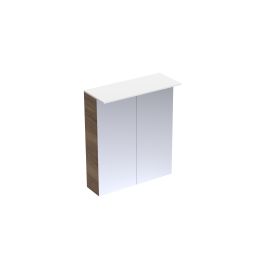 Saneux AUSTEN 60cm 2 door electric mirror cabinet – English Oak