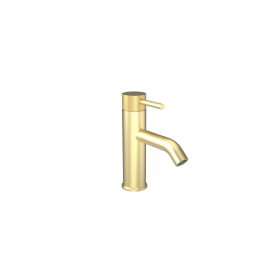 Saneux COS basin mixer with knurled handle – Brushed Brass