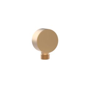 Saneux COS round shower outlet elbow – Brushed Brass
