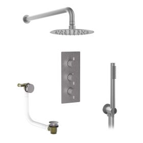 Saneux COS 3 way shower kit – Brushed Nickel