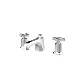 Saneux 3TH Cromwell Basin Mixer w/waste – Cross Handle – Chrome