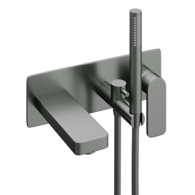 Abacus Edge Wall Mount Concealed Bath Shower Mixer Anthracite