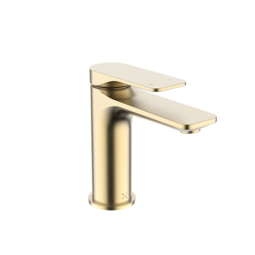 Crosswater Fuse Brushed Brass Basin Monobloc With Clicker Waste