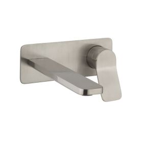 Crosswater Glide II Basin 2 Hole Set - Brushed Stainless Steel Effect