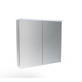 Saneux GLACIER+ 75cm 2 door Aluminium Mirror Cabinet