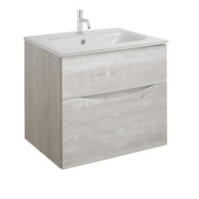 Crosswater Glide II 600 Unit with Ice White Glass Basin