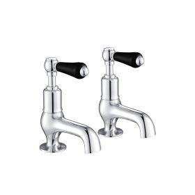 Just Taps Grosvenor Lever Cloakroom Basin Taps-Brass With Chrome Finishing.