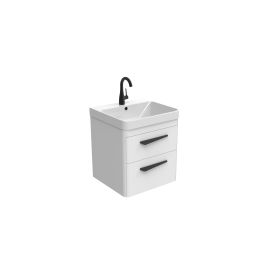 Saneux HYDE 50cm 2 drawer wall mounted unit – Matte White