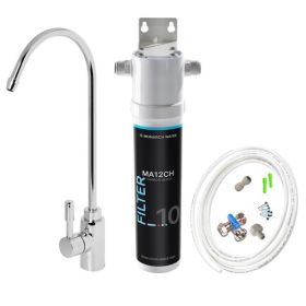 Monarch MA12CH Drinking Water Filter System Fittings + 3/8 Filter Tubing + Tap 