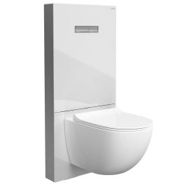 Vitra Vitrus Glass Covered Concealed Cistern 3/6 Litre for Wall Hung Toilet - White