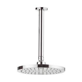 Crosswater Fusion 200mm Round Fixed Head with 200mm Ceiling Arm