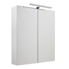 Just Taps Mirror Cabinet with Light, 600mm – White