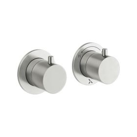 Crosswater Module 2 Outlet 2 Handle Shower Valve Brushed Stainless Steel