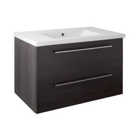 Just Taps Pace 800 Wall Mounted Unit with Drawers and Basin – Black