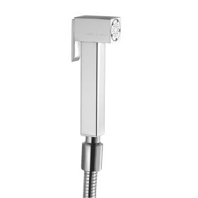 Saneux DOUCHE square head – brass inc hose, bracket and stopcock
