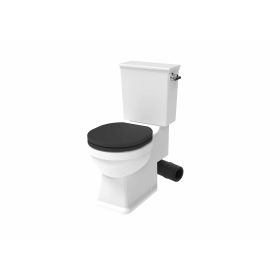 Saneux SOFIA close coupled right hand soil exit WC pan – rimless