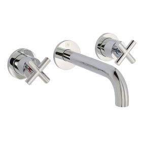 Just Taps Solex 3 Hole Wall Mounted Basin Mixer