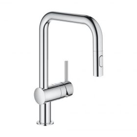 Grohe Minta single lever monobloc with extractable trigger spray/mousseur