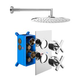 Abacus Emotion Thermostatic Cross Shower & Round Overhead