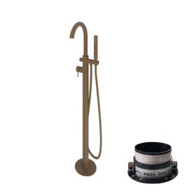 Abacus Iso Bath Shower Mixer Freestanding Brushed Bronze