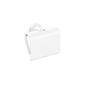 Bathroom Origins Tecno Project White Toilet Roll Holder with Flap