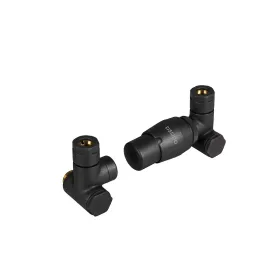 Tissino Hugo Dual Fuel Valves - Wall Plumbing Connection with Thermostatic Head - Anthracite
