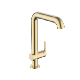 Crosswater 3ONE6 Lever 316 Brushed Brass Tall Basin Mixer 