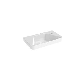 Saneux HYDE 50x28cm Cloakroom Washbasin – Right TH Gloss White