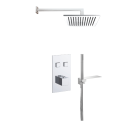 Just Taps Athena 2 Outlet Touch Thermostat with Overhead Shower & Handshower