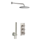Just Taps Inox Concealed Shower Combination 2 Outlets Stainless Steel